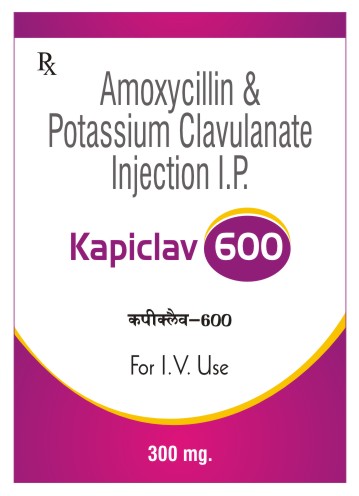 Amoxycillin 500mg, Clavulanic Acid 100mg Injection